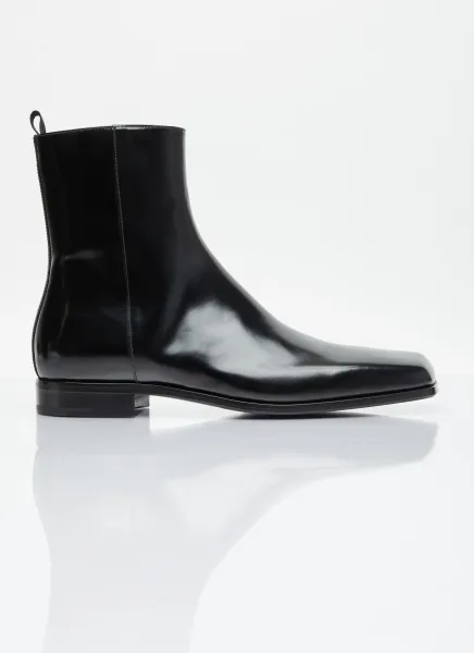 Brushed Leather Boots
