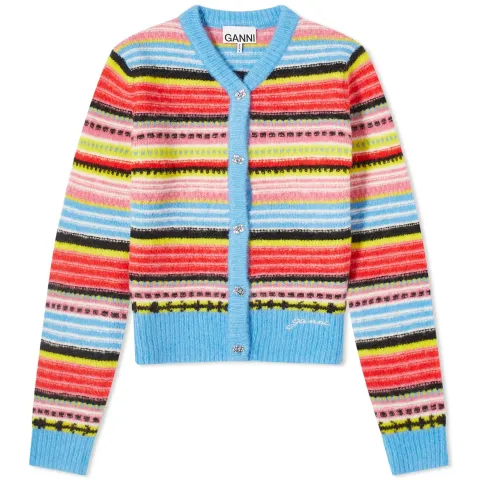 Soft Wool Stripe Cardigan