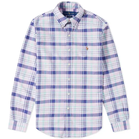 Button Down Check Oxford Shirt