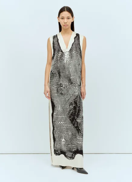 Graphic Print Maxi Dress