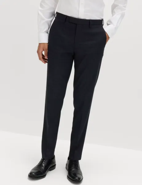 Marks & Spencer Slim Fit Textured Stretch Suit Trousers Navy