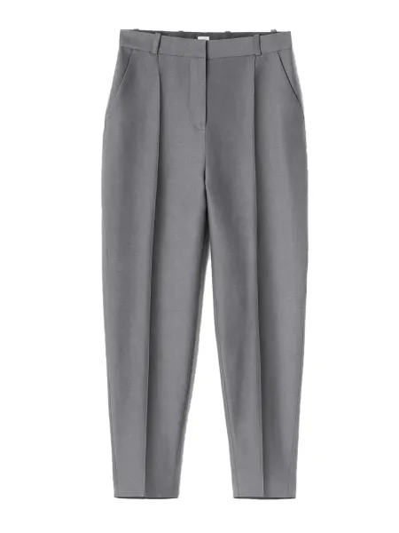 sewn pleat evening trousers