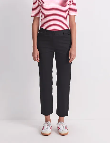 Sportscraft Cotton Rich Straight Leg Ankle Grazer Trousers Black