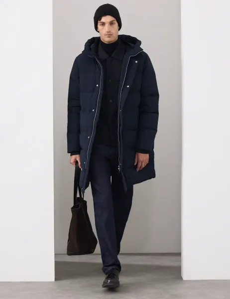 Autograph Feather and Down Puffer Jacket with Stormwear Dark Navy