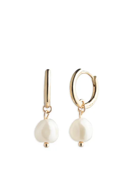 Lauren Ralph Lauren Pearl Drop Huggie Earrings