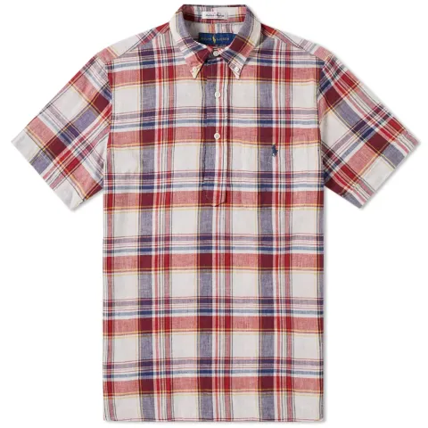 Button Down Popover Madras Shirt