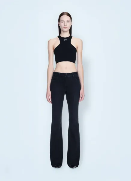 Off Stamp Ribbed Top
