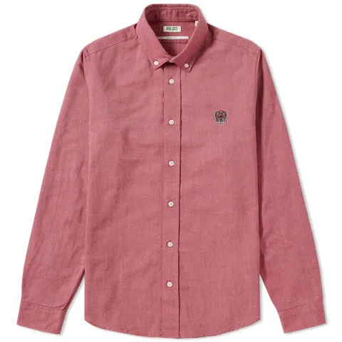 Button Down Tiger Oxford Shirt