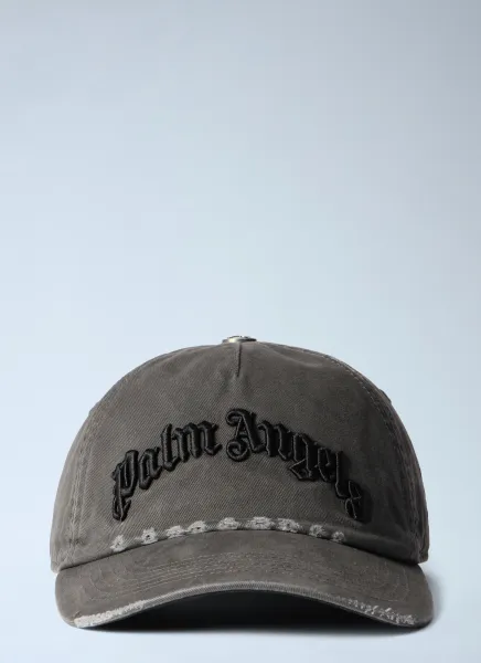 Curved Logo Distressed Cap
