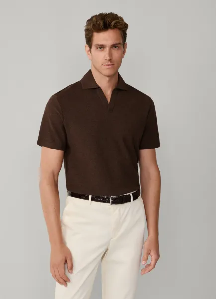 Classic Fit Short Sleeve Textured Knit Polo