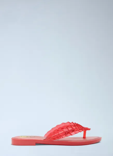 GANNI x Melissa Ruffled Strap Flip Flops