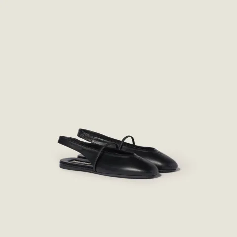 Leather slingback ballerinas