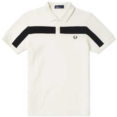 Fred Perry Textured Panelled Retro Polo
