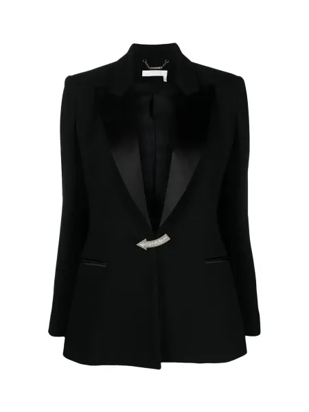 Wool Tuxedo Coat Black