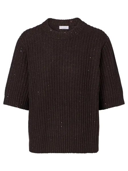 BRUNELLO CUCINELLI Knitted Top Brown