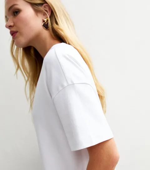 Women's Premium White Heavyweight Cotton Boxy Fit T-Shirt