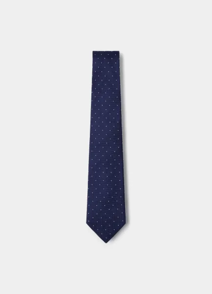 Dots Textured Silk Tie