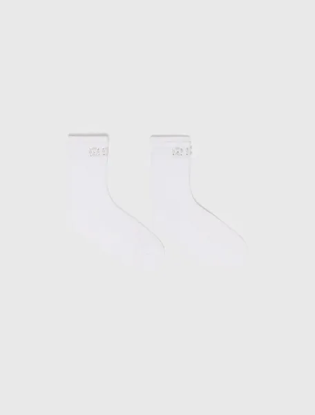Pearl pointelle socks