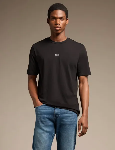 Boss TChup Cotton Rich Logo T-Shirt Black