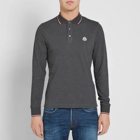 Long Sleeve Tipped Polo