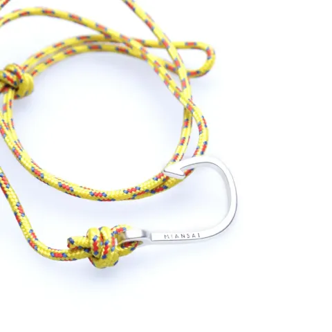 Silver Tone Hook Rope Bracelet