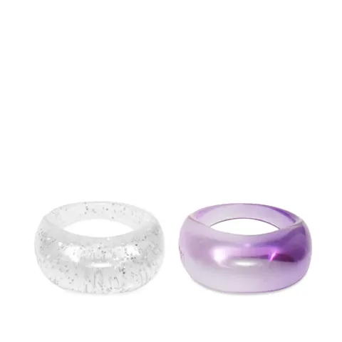 Bat Violet Ring - Set of 2