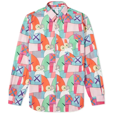 Comme des Garcons SHIRT Kaws Print Cotton Poplin Shirt