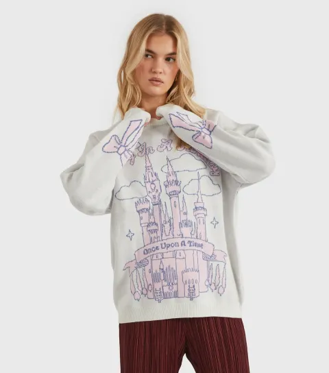 Women's Grey Disney Fantasy Knit Jumper