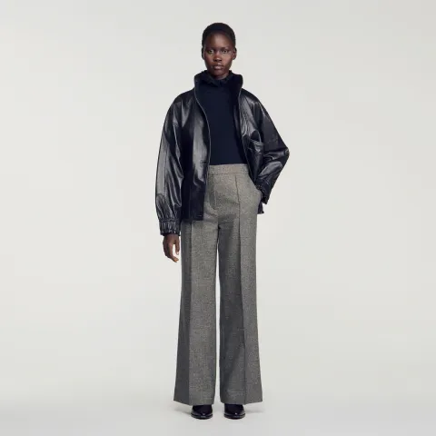 Wool suit trousers