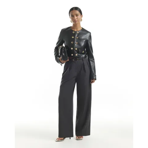 River Island Petite Belted Wide Leg Trousers