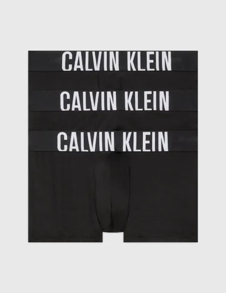 Calvin Klein 3 Pack Intense Power Microfibre Cotton Rich Trunks Black