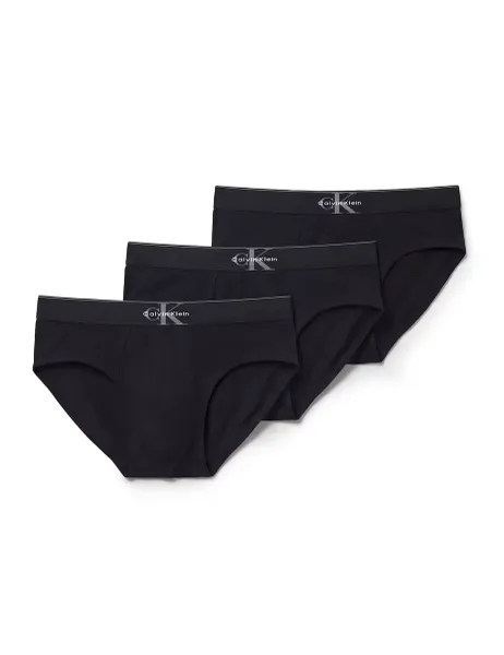 Calvin Klein 3 Pack Archive Hip Briefs Black
