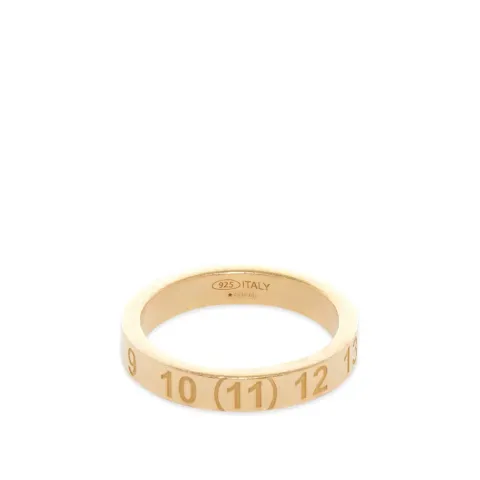Embossed Number Logo Band Ring