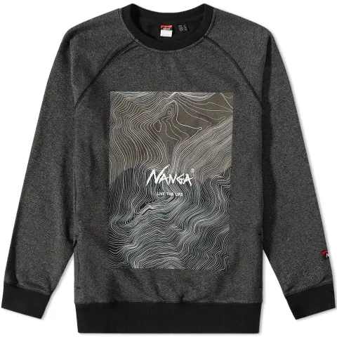 Eco Hybrid Contour Map Logo Crew Sweat