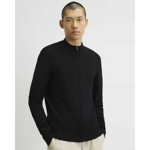 River Island Slim Fit Zip Trough Jumper