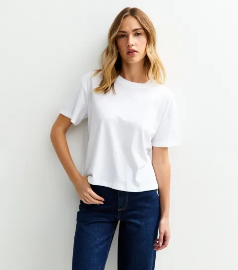 Women's White Boxy T-Shirt