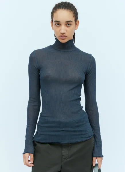 Seamless High Neck Long Sleeve Top