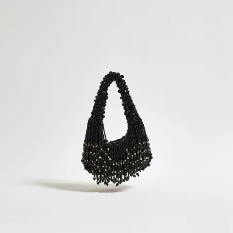 River Island Chunky Beaded Tassle Bag