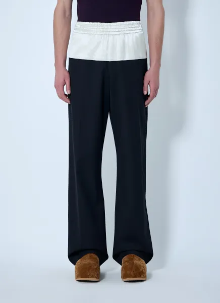 Drawstring Wide-Leg Trousers