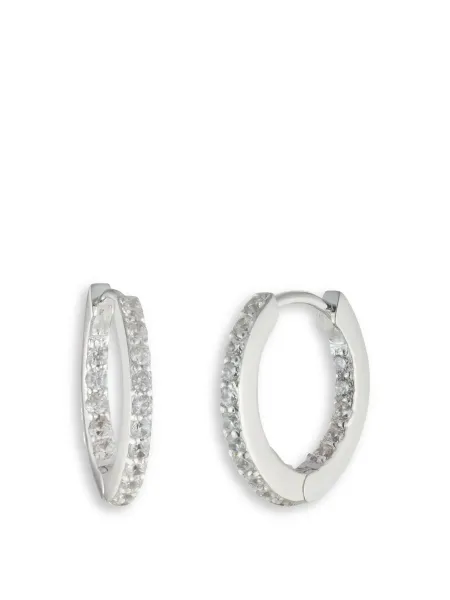 Lauren Ralph Lauren Sterling Silver Cubic Zirconia Huggie Hoops