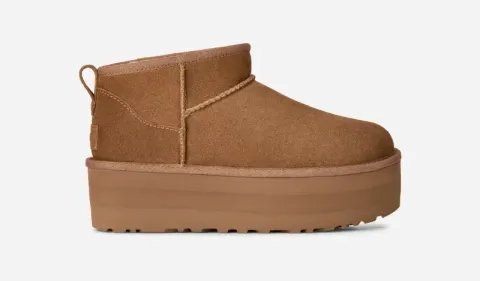 Classic Ultra Mini Platform for Women, Suede/Polyester/Wool