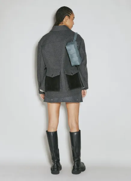 Felt Wool-Blend Jacket