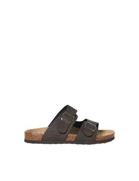 Jack & Jones Faux Suede Two Strap Sandals Brown