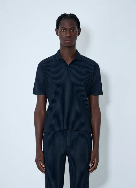 Pleated Polo Shirt