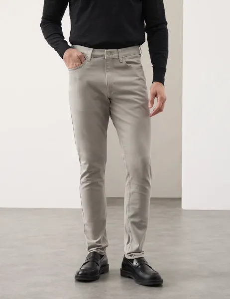 Slim Fit 360 Flex Stretch Jeans Silver Grey