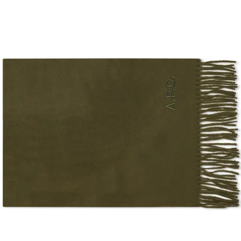 A.P.C. Ambroise Embroidered Logo Scarf