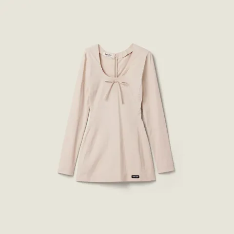 Stretch poplin mini-dress