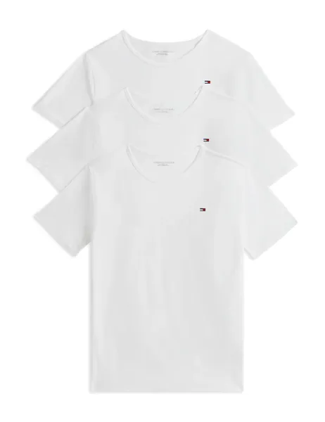 Tommy Hilfiger 3 Pack Signature Pure Cotton Lounge T-Shirts White