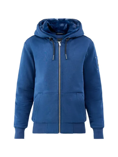 Moose Knuckles Classic Bunny Zip Hoodie Nightfall