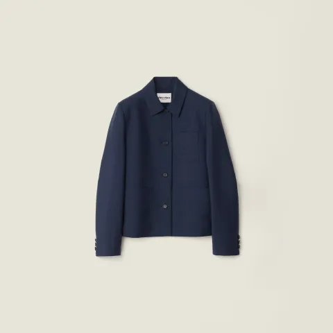Single-breasted kid mohair jacket